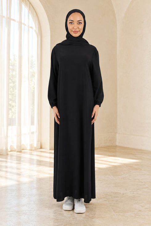 Women’s Plain Abaya – Lightweight Modest Long Dress
