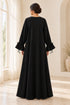 Women’s Abaya Maxi Dress with Tie Cuffs and Concealed Zip