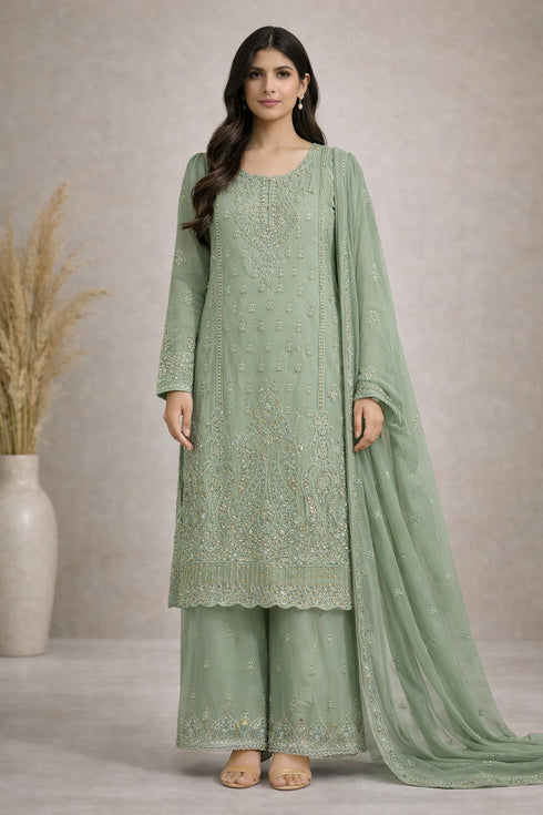 Baba Posh Embroidered Chiffon 3PC Suit BP-16