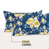 Pure Cotton Printed Duvet Cover - Premium Quality - Navy Mustard Roses
