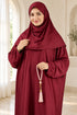 Women’s Muslim Prayer Dress Set with Hijab and Prayer Beads