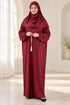 Women’s Muslim Prayer Dress Set with Hijab and Prayer Beads