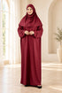 Women’s Muslim Prayer Dress Set with Hijab and Prayer Beads