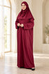 Women’s Muslim Prayer Dress Set with Hijab and Prayer Beads