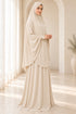 Women’s Two-Piece Prayer Set with Short Khimar and Elastic Waist Skirt