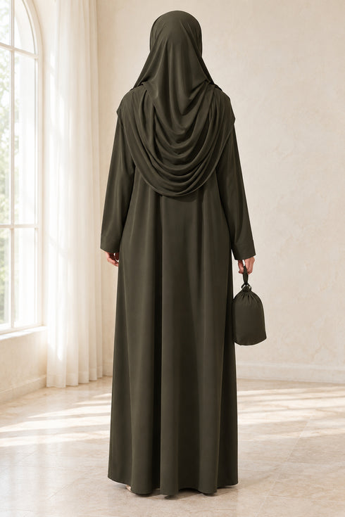 Women’s Islamic Prayer Dress with Hood and Long Sleeves
