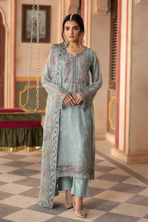 Ramsha Embroidered Chiffon Suit T-302