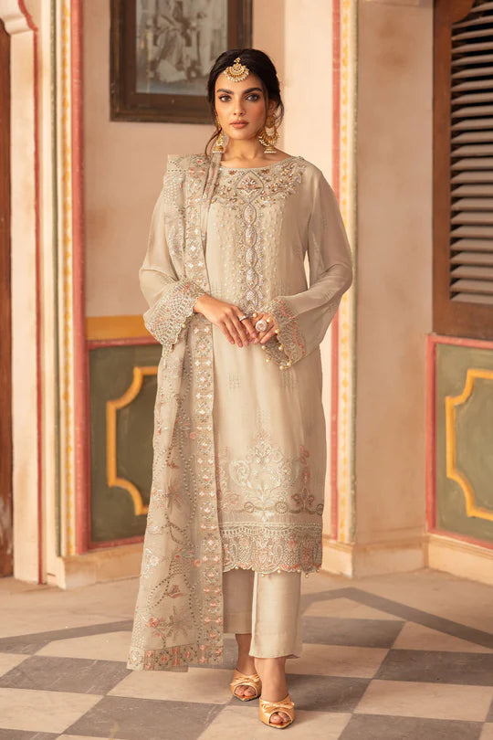 Ramsha Embroidered Chiffon Suit T-305