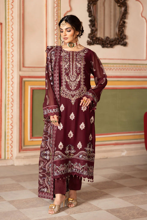 Ramsha Embroidered Chiffon Suit T-301