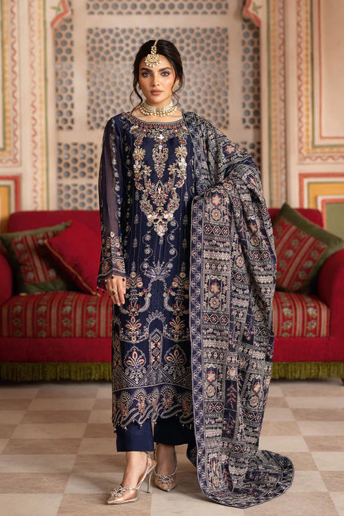 Ramsha Embroidered Chiffon Suit T-306