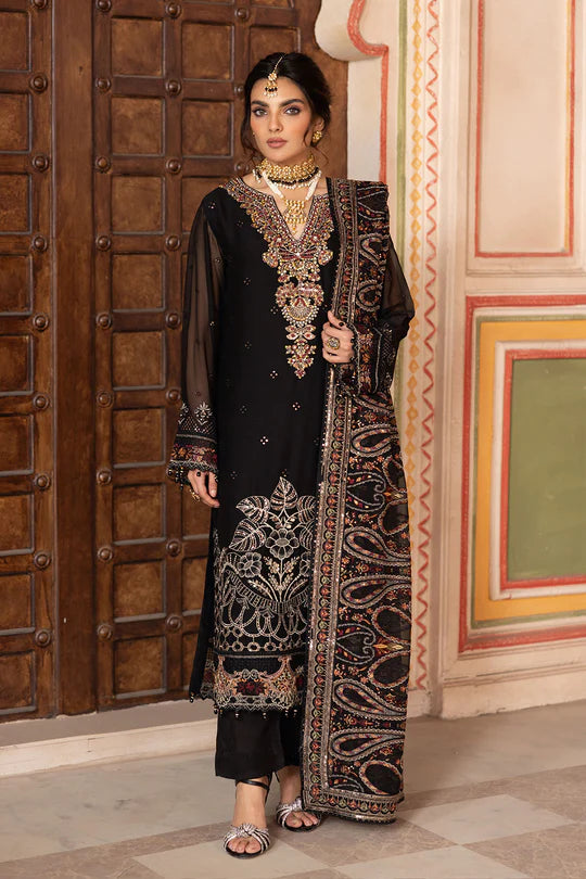Ramsha Embroidered Chiffon Suit T-304