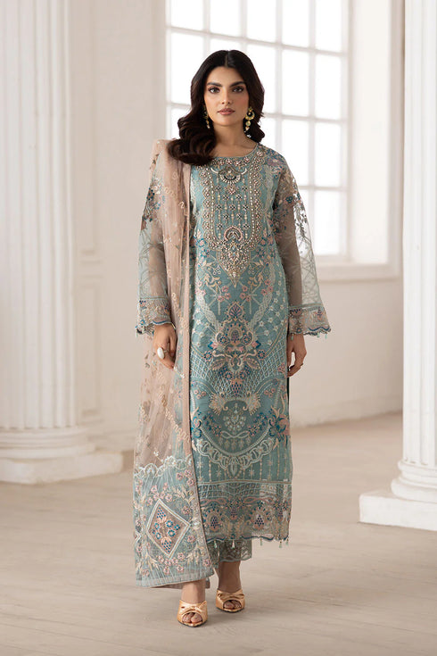 Ramsha Embroidered Organza Suit P-203