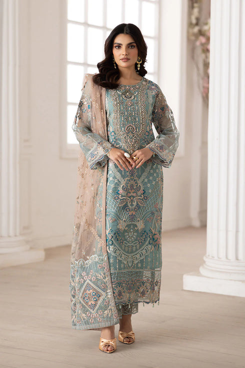 Ramsha Embroidered Organza Suit P-203