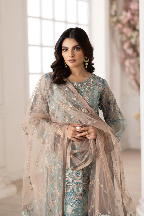 Ramsha Embroidered Organza Suit P-203