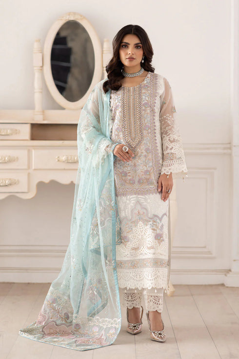 Ramsha Embroidered Organza Suit P-207