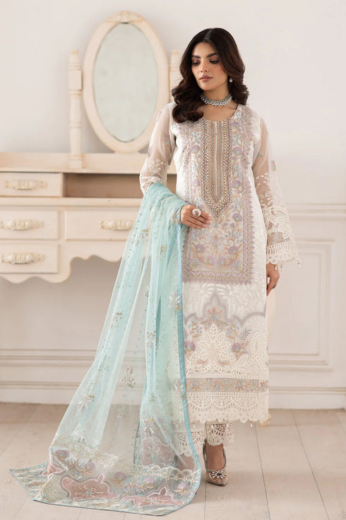 Ramsha Embroidered Organza Suit P-207