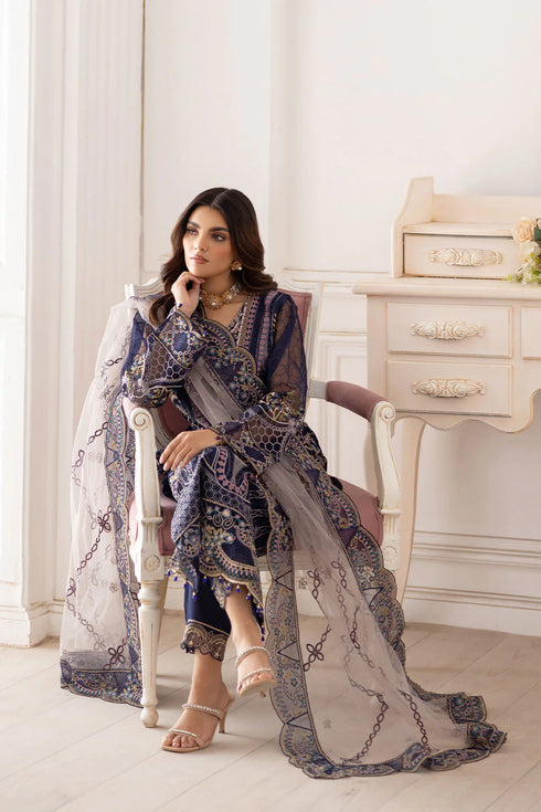 Ramsha Embroidered Organza Suit P-202