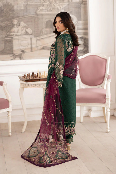 Ramsha Embroidered Organza Suit P-208