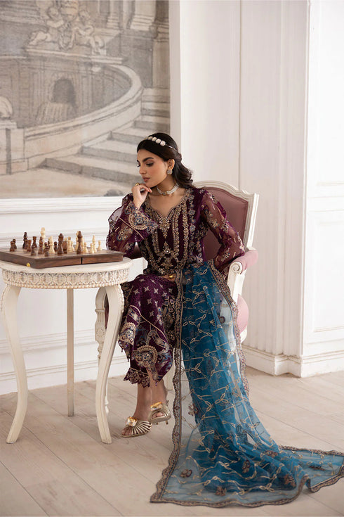 Ramsha Embroidered Organza Suit P-210