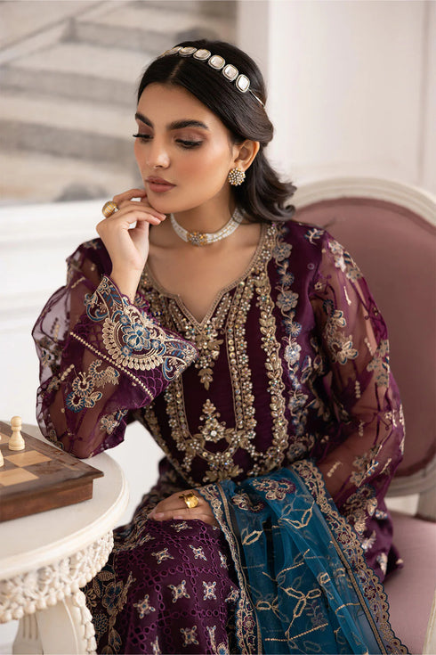 Ramsha Embroidered Organza Suit P-210