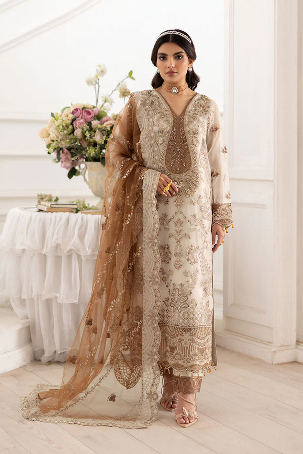 Ramsha Embroidered Organza Suit P-209