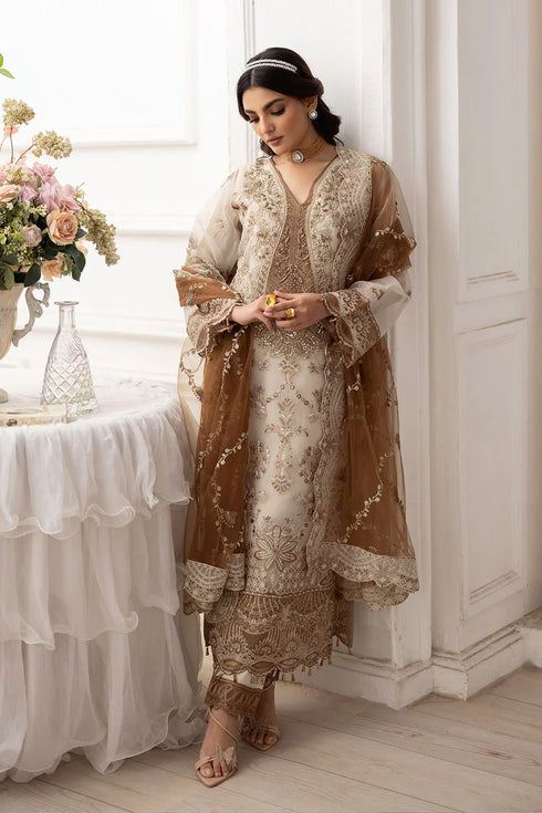 Ramsha Embroidered Organza Suit P-209