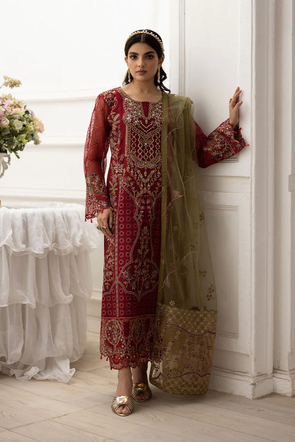 Ramsha Embroidered Organza Suit P-204