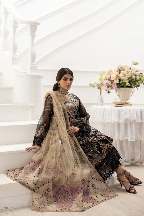 Ramsha Embroidered Organza Suit P-206