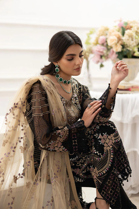 Ramsha Embroidered Organza Suit P-206