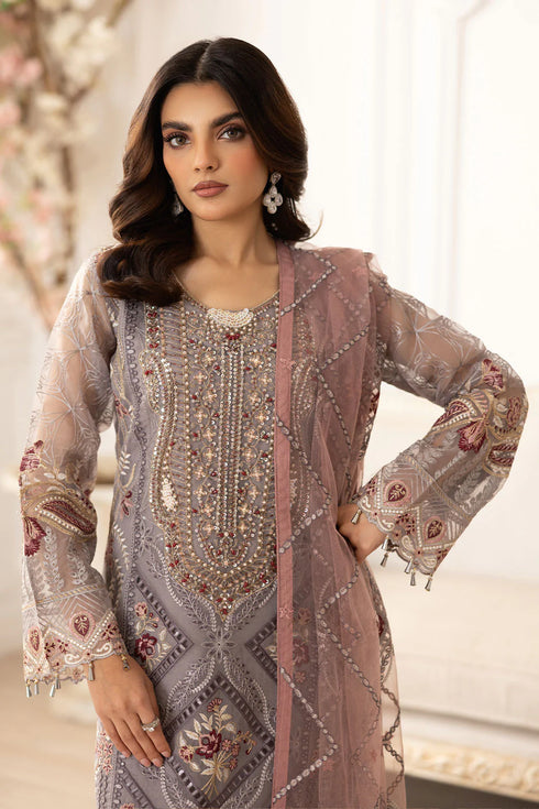 Ramsha Embroidered Organza Suit P-205
