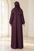 Women’s Muslim Prayer Dress Set with Hijab and Prayer Beads
