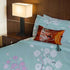 Printed Blossom Duvet Cover Set - 100% Pure Cotton - Duck Egg
