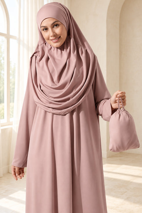 Women’s Islamic Prayer Dress with Hood and Long Sleeves