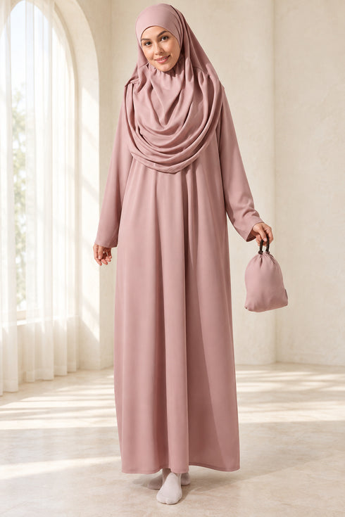 Women’s Islamic Prayer Dress with Hood and Long Sleeves