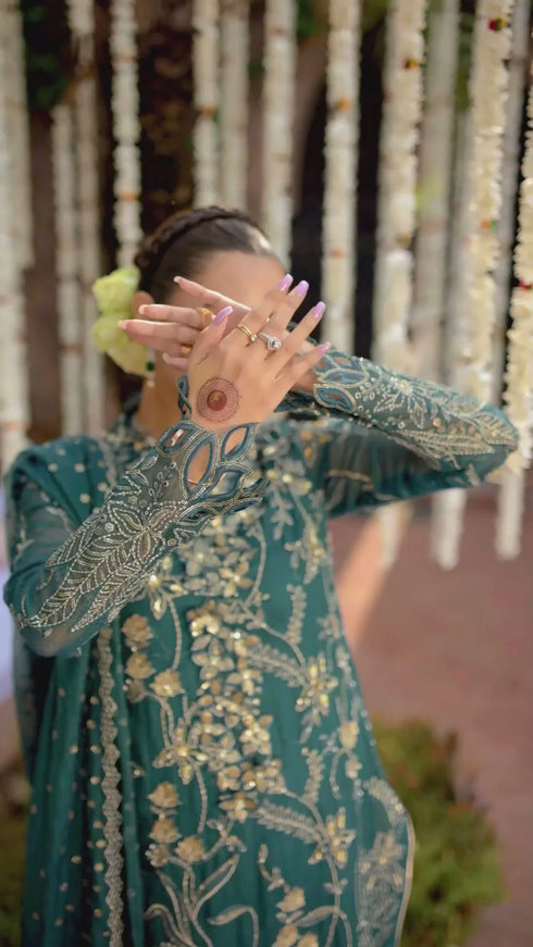 Rang Rasiya Embroidered Cotton Net Suit Nawal