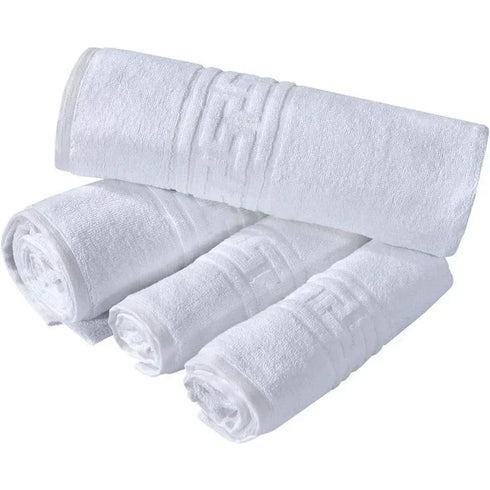 Luxurious Egyptian Cotton White Towels - 600 GSM - Set of 8