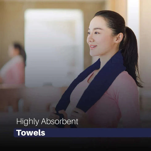 100% Egyptian Cotton 600 GSM Bath Towels Set - Navy