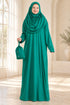 Prien Women’s Muslim Prayer Dress Set with Hijab and Carry Bag
