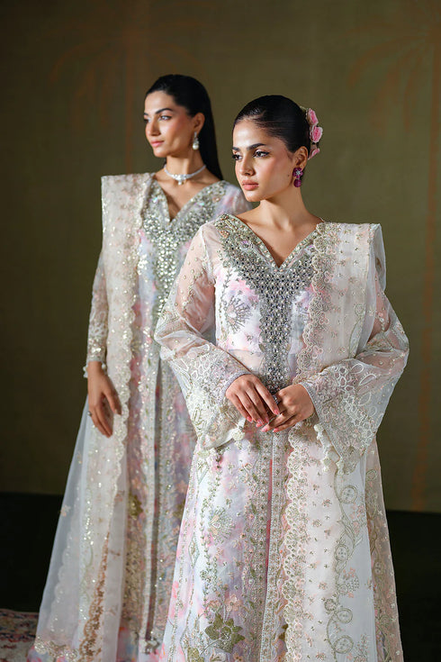 Ramsha Embroidered Organza Suit E-306
