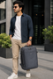 ECOHUB 20L Ryanair Cabin Dark Gray Backpack – 40 × 20 × 25 cm Beige Underseat Bag with USB Port