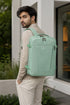 ECOHUB 20L Ryanair Cabin Light Green Backpack – 40 × 20 × 25 cm Beige Underseat Bag with USB Port