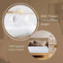 100% Cotton 800 Thread Count Extra Deep Fitted Sheets - 40cm - White