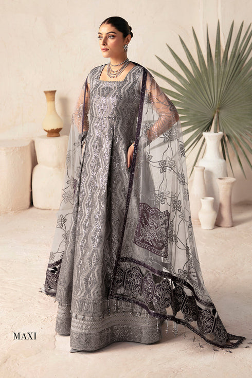 Alizeh Embroidered Net 3 Piece Suit ZOHAL- V17D07
