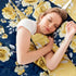 Pure Cotton Printed Duvet Cover - Premium Quality - Navy Mustard Roses
