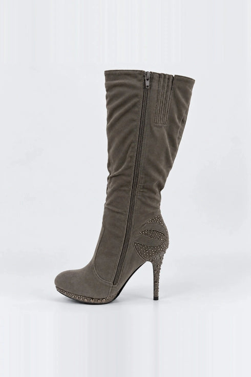 Women’s Embellished High Heel Winter Boots – AB3779