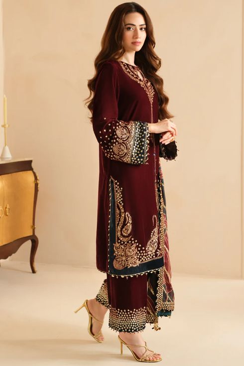 jazmin Pure Velvet 3 Piece Suit VF-2036