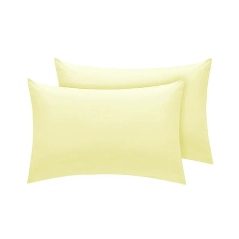 Easy-Care Non-Iron Percale Green Pillow Cases | Divine Textiles (Pair of 2)