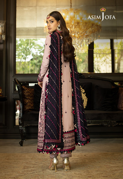 Asim Jofa Embroidered Lawn Silk 3 piece suit AJRN-20