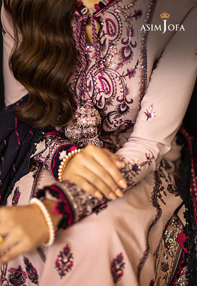 Asim Jofa Embroidered Lawn Silk 3 piece suit AJRN-20