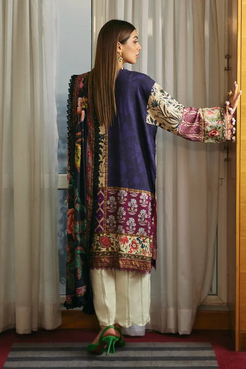 Sana Safinaz Embroidered Linen piece Suit M233-001A-CU